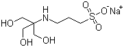 结构式 CAS# 91000-53-2, 3-[N-[三(羟甲基)甲基]氨基]丙磺酸钠