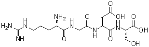 structure of CAS# 91037-65-9, L-Arginylglycyl-L-alpha-aspartyl-L-serine