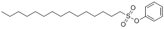 structure of CAS# 91082-17-6, Phenyl 1-pentadecanesulfonate;Mesamoll;Sulfonic acids, C10-21-alkane, Ph esters