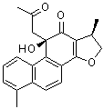 structure of CAS# 910856-25-6, Danshenol C;(1R,10R)-1,10-Dihydro-10-hydroxy-1,6-dimethyl-10-(2-oxopropyl)phenanthro[1,2-b]furan-11(2H)-one