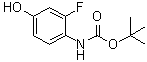 结构式 CAS# 911297-02-4, 3-氟-4-(叔丁氧羰基氨基)苯酚
