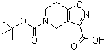 structure of CAS# 912265-93-1, 6,7-Dihydroisoxazolo[4,5-c]pyridine-3,5(4H)-dicarboxylic acid 5-(1,1-dimethylethyl) ester
