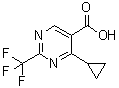 结构式 CAS# 914201-19-7, 4-环丙基-2-(三氟甲基)嘧啶-5-羧酸