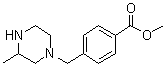 结构式 CAS# 914349-83-0, 4-[(3-甲基-1-哌嗪基)甲基]苯甲酸甲酯