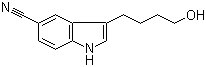 structure of CAS# 914927-40-5, 3-(4-Hydroxybutyl)-1H-indole-5-carbonitrile