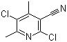 structure of CAS# 91591-63-8, 2,5-Dichloro-4,6-dimethylnicotinonitrile;2,5-Dichloro-4,6-dimethylpyridine-3-carbonitrile