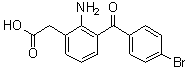 structure of CAS# 91714-94-2, Bromfenac;2-Amino-3-(4-bromobenzoyl)benzeneacetic acid; AHR 10282; Xibrom; Yellox; [2-Amino-3-(p-bromobenzoyl)phenyl]acetic acid