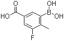 structure of CAS# 917223-87-1, 3-Borono-5-fluoro-4-methylbenzoic acid