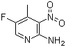 结构式 CAS# 917918-86-6, 5-氟-4-甲基-3-硝基-2-吡啶胺