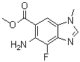 结构式 CAS# 918321-20-7, 6-氨基-7-氟-3-甲基-苯并咪唑-5-羧酸甲酯