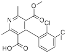 structure of CAS# 91854-02-3, Clevidipine Impurity 2;4-(2,3-Dichlorophenyl)-5-(methoxycarbonyl)-2,6-dimethylnicotinic acid