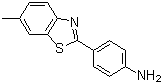 结构式 CAS# 92-36-4, 2-(4-氨基苯基)-6-甲基苯并噻唑