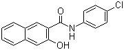 结构式 CAS# 92-78-4, 色酚 AS-E; 冰染偶合组分 10; N-(3-羟基-2-萘甲酰基)对氯苯胺