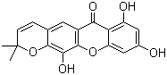 7,9,12-Trihydroxy-2,2-dimethyl-2H,6H-pyrano[3,2-b]xanthen-6-one molecular structure (CAS 92609-77-3)