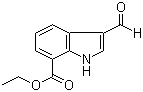 结构式 CAS# 927181-98-4, 3-醛基吲哚-7-甲酸乙酯