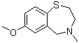 structure of CAS# 927871-76-9, 2,3,4,5-Tetrahydro-7-methoxy-4-methyl-1,4-benzothiazepine;S 107