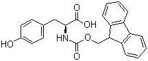 structure of CAS# 92954-90-0, Nalpha-Fmoc-L-tyrosine;Fmoc-L-Tyrsine; Fmoc-Tyr-OH