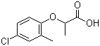 结构式 CAS# 93-65-2, 2-(4-氯-2-甲基苯氧基)丙酸