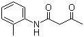 structure of CAS# 93-68-5, 2'-Methylacetoacetanilide;o-Acetoacetotoluidide; AAOT; Acetoacet-o-toluidide; N-(2-Methylphenyl)-3-oxo-butanamide