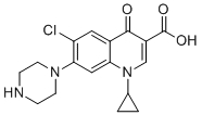 structure of CAS# 93106-58-2, 6-Chloro-6-defluoro Ciprofloxacin;6-chloro-1-cyclopropyl-4-oxo-7-piperazin-1-ylquinoline-3-carboxylic acid