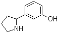 structure of CAS# 933733-36-9, 3-(Pyrrolidin-2-yl)phenol;3-(2-Pyrrolidinyl)phenol