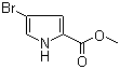 结构式 CAS# 934-05-4, 4-溴-1H-吡咯-2-羧酸甲酯