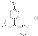 beta-1-环己烯-1-基-4-甲氧基-N,N-二甲基苯乙胺盐酸盐分子结构 (CAS 93413-79-7)