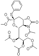 (3aR,4R,6R,7aS)-3-乙酰基六氢-2-氧代-6-(苯硫基)-4-[(1S,2R)-1,2,3-三(乙酰氧基)丙基]-4H-吡喃并[3,4-d]恶唑-6-羧酸甲酯分子结构 (CAS 934591-76-1)