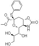 (3aR,4R,6R,7aS)-Hexahydro-2-oxo-6-(phenylthio)-4-[(1R,2R)-1,2,3-trihydroxypropyl]-4H-pyrano[3,4-d]oxazole-6-carboxylic acid methyl ester molecular structure (CAS 934591-79-4)
