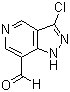 3-氯-1H-吡唑并[4,3-c]吡啶-7-甲醛分子结构 (CAS 93546-17-9)