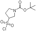 structure of CAS# 935845-20-8, tert-Butyl 3-(chlorosulfonyl)pyrrolidine-1-carboxylate
