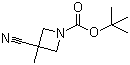 结构式 CAS# 936850-09-8, 3-氰基-3-甲基氮杂环丁烷-1-羧酸叔丁酯