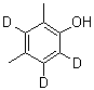 结构式 CAS# 93951-75-8, 4,6-二甲基苯酚-2,3,5-d<sub>3</sub>