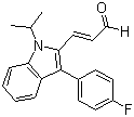 structure of CAS# 93957-50-7, (E)-3-[3'-(4''-Fluorophenyl)-1'-(1''-methylethyl)-1H-indol-2''-yl]-2-propnal;(2E)-3-[3-(4-Fluorophenyl)-1-(1-methylethyl)-1H-indol-2-yl]-2-propenal
