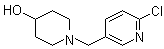 structure of CAS# 939986-33-1, 1-(6-Chloropyridin-3-ylmethyl)piperidin-4-ol