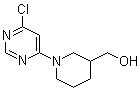 结构式 CAS# 939986-74-0, 1-(6-氯-4-嘧啶基)-3-哌啶甲醇