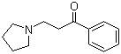 structure of CAS# 94-39-3, 3-(1-Pyrrolidinyl)propiophenone;1-Phenyl-3-(1-pyrrolidinyl)-1-propanone
