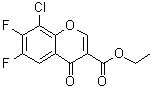 8-氯-6,7-二氟-4-氧代-4H-1-苯并吡喃-3-羧酸乙酯分子结构 (CAS 941867-82-9)