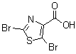structure of CAS# 943735-44-2, 2,5-Dibromo-4-thiazolecarboxylic acid