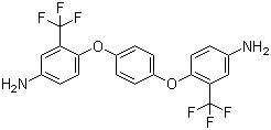 结构式 CAS# 94525-05-0, 4,4'-[1,4-苯基双(氧)]双[3-(三氟甲基)苯胺]