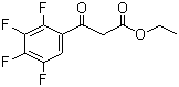 structure of CAS# 94695-50-8, Ethyl 2,3,4,5-tetrafluorobenzoyl acetate  ;ethyl 3-oxo-3-(2,3,4,5-tetrafluorophenyl)propanoate