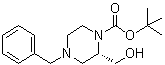 结构式 CAS# 947275-34-5, (2S)-4-苄基-2-(羟基甲基)哌嗪-1-羧酸叔丁酯