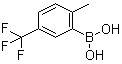 结构式 CAS# 947533-96-2, [2-甲基-5-(三氟甲基)苯基]硼酸