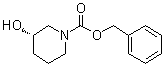 结构式 CAS# 94944-69-1, (3S)-3-羟基-1-哌啶羧酸苄酯