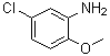 结构式 CAS# 95-03-4, 5-氯-2-甲氧基苯胺
