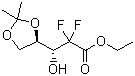 Ethyl (3R,S)-2,2-difluoro-3-hydroxy-3-(2,2-dimethyldioxolan-4-yl)propionate molecular structure (CAS 95058-92-7)