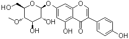 结构式 CAS# 950910-16-4, 5-羟基-3-(4-羟基苯基)-7-[(4-O-甲基-beta-D-吡喃葡萄糖基)氧基]-4H-1-苯并吡喃-4-酮