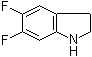 结构式 CAS# 954255-04-0, 5,6-二氟吲哚啉