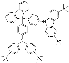 9,9-Bis[4-(3,6-di-tert-butylcarbazol-9-yl)phenyl]fluorene molecular structure (CAS 954497-15-5)