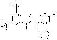 结构式 CAS# 956014-19-0, 1-[3,5-二(三氟甲基)苯基]-3-[4-溴-2-(1H-四唑-5-基)苯基]硫脲